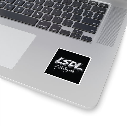 Sticker — 'LSDL LifeStyle' Chrome Logo Square Sticker