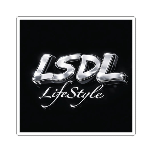 Sticker — 'LSDL LifeStyle' Chrome Logo Square Sticker